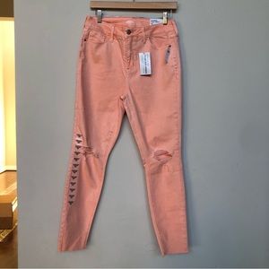 High-Waisted Rockstar Super-Skinny Distressed Jeans